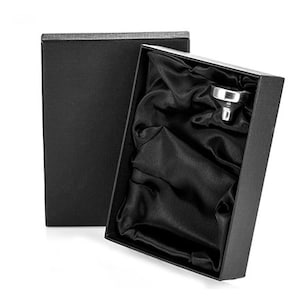 Schwarze, mit Satin ausgekleidete 6-Unzen-Geschenkbox - Plakette-Optionen - Perfekt für Geburtstage, Ruhestand, Hochzeiten und mehr