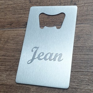 Personalised Silver Bottle Opener - Your Logo or Text Engraved - Superb Party Home Bar Birthday Gift Idea
