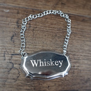 Personalised Steel Wine Bottle Decanter Label -Superb Final touch for Dining, Parties, Gatherings and More