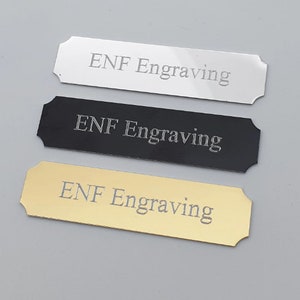 Aluminium Trophy Plate Plaques Engraved FREE - 64 x 16 mm - 5 Colours - Arts and Crafts Plate, Jewllery Boxes, Item Numbers