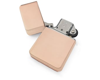 Personalised Rose Gold Windproof Lighter, Custom Engraved Gift for Her