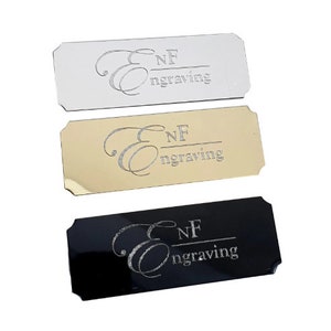 Aluminium Trophy Plate Plaques - 70 x 25 mm - 3 Colours to Choose - Superb Addition to your Gifts, Crafts, Decor, Name tags or More!