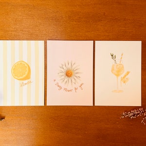 Set de cartes postales - tout jaune