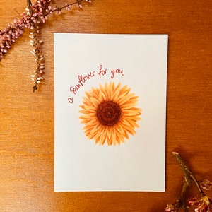 Postcard - A Sunflower for you