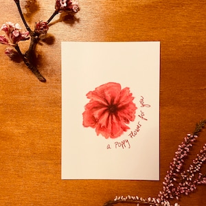 Postcard - A Poppy Flower for you