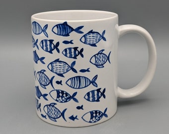 Sea fish blue mug