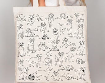 Labrador Canvas Tote Bag gift under 30 for dog mom dog lover gift for new puppy pet gift for friend dog dad gift for her veterinarian gift