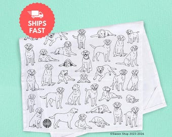 Labrador Cotton Tea Towel Kitchen Gift for Dog Owner
