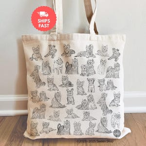 Yorkshire Terrier Tote Bag gift under 30 for dog mom gift for dog lover yorkie gift for her pet gift for him cute summer tote for beach