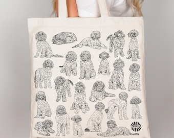 Golden Doodle Canvas Tote Bag gift for dog mom dog lover gift for new puppy pet gift for friend dog dad gift veterinarian gift summer tote