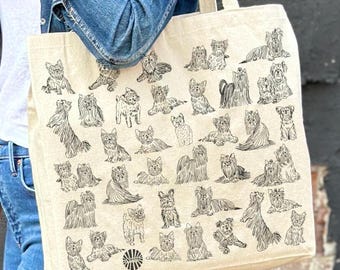Yorkshire Terrier Yorkie Tote Bag gift for dog mom dog dad gift dog lover yorkie gift mothers day gift for friend new puppy gift under 30