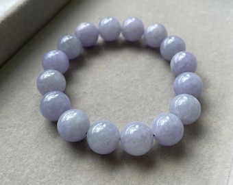 Lavender Jadeite Jade Beads Bracelet
