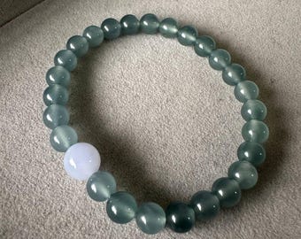 翡翠ビーズ ハンドメイド ブレスレット XL 古代風 // ハンドメイド翡翠ビーズ // グアテマラ産 // ユニ