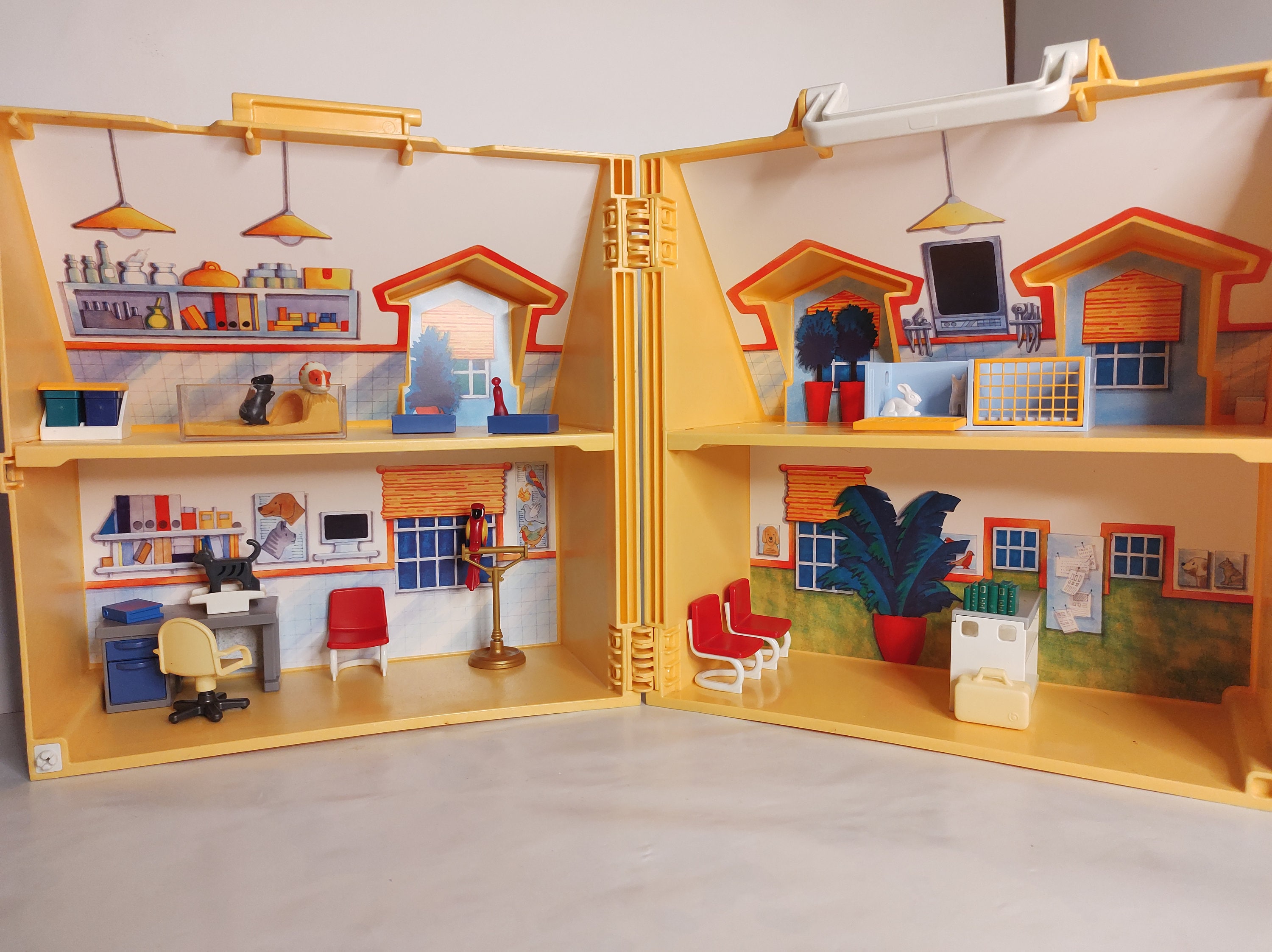 Playmobil Take Along Playset Animal Clinic 2005 Etsy