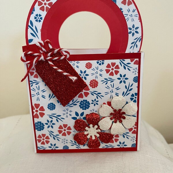 Wide Gift Bag, gift tag and tissue paper.