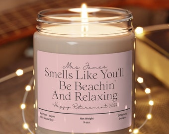 Custom Funny Retirement Gift, Retirement Gift for Women and Men, Retirement Candle, Gift for Coworker, Retirement Gift for Teacher