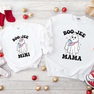 Halloween Ghost mummy and me hoodie, Boo Jee sweatshirt, Spooky Ghost , Spooky season Ghost outfit, mommy and me matching sweatshirt, hoodie