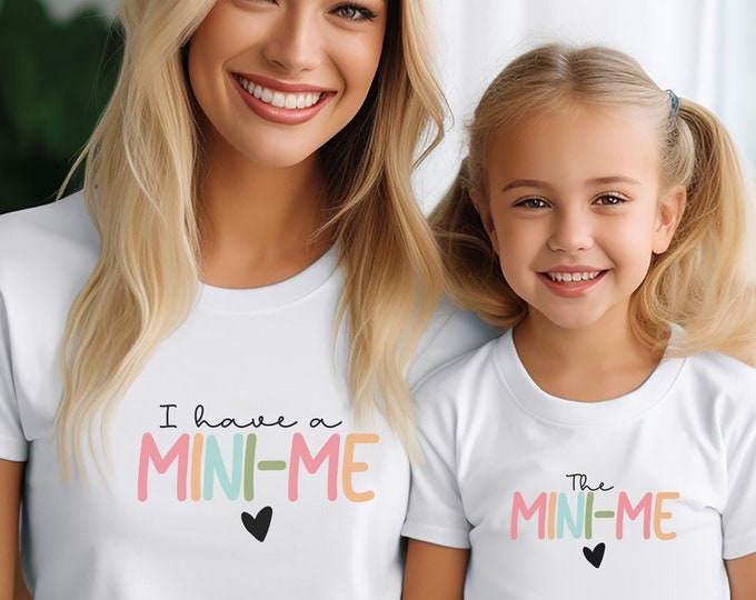Funny Mummy and me Matching Set, Mama Mini Shirts, New Grandma Gift, Grandmas Buddy Matching Outfit, Gigi and me, Mama Mini tshirt