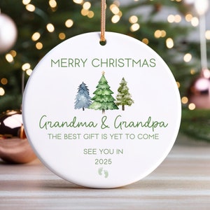 Custom Promoted to Grandparents Ornament, Christmas Ornament, Pregnancy Announcement, Reveal to Grandparents, New Baby Announcement Ornament