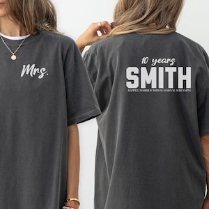 Custom Anniversary Shirts For Couples, Matching Anniversary Shirts, Milestone Anniversary Gift,Matching Couple Gift, 10th Year Wedding Shirt