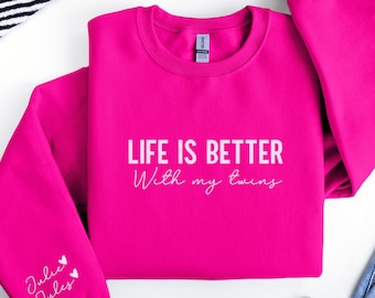 Custom Twin Mom Sweatshirt, Twin Mom Club, Twin Mama Sweater, New Mom, Expecting Mom, Twin Pregnancy announcement, Baby Shower, Mother's Day