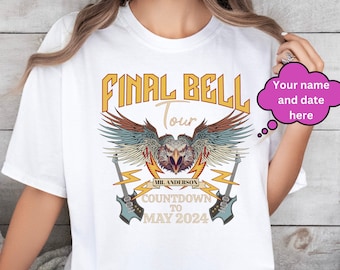 Custom Funny Retirement Countdown Shirt, Retired Teacher shirt, Retirement Gifts for Principal, Retired Est 2024 t-shirt, End of school year