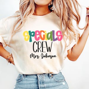 Specials Crew Teacher Name Shirts, Matching Elective Teacher Shirts, Custom Teacher Shirt, Personalized School Tee, Staff Gifts