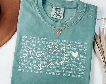 Mother Hood Shirt, Comfort Colors, Trendy Mama Tshirt, Mom Life Tee, Oversized Graphic Mom T-shirt, Motherhood T Shirt, Cool Mom Club