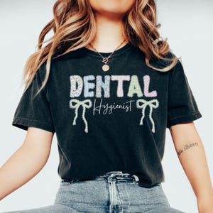 Custom Dentist Heart Comfort colors Shirt, Personalized Dental, Christmas Gift For Dentist, Dental Assistant, Dental Hygienist, Technician