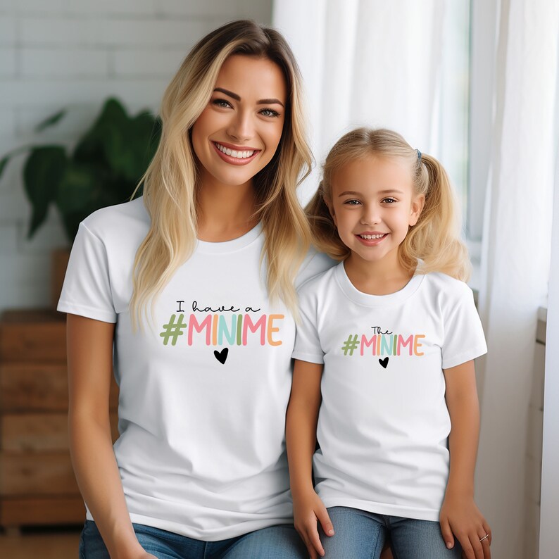 Mummy and me Matching Set, Funny Mini me Shirt, New Grandma Gift, Grandmas Buddy Matching Outfit, Gigi and me, Mama Mini tshirt image 1