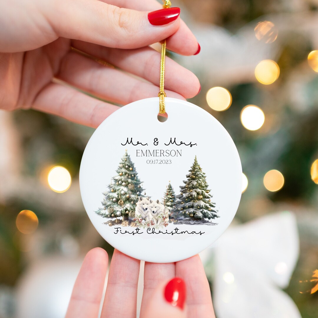 Personalized Our First Christmas as Mr and Mrs, Custom First Xmas ...