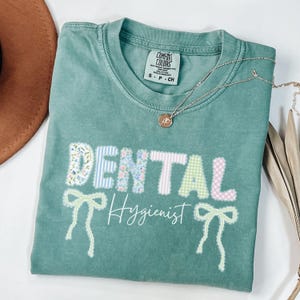 Custom Dentist Heart Comfort colors Shirt, Personalized Dental, Christmas Gift For Dentist, Dental Assistant, Dental Hygienist, Technician