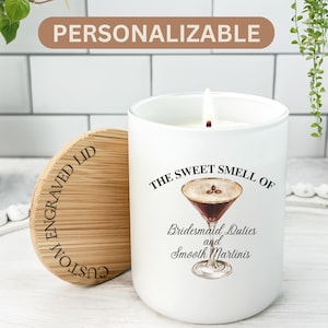 Bridesmaid Proposal Candle, Small Bridesmaid Candle, Personalized Bridesmaid Gifts, Bridesmaid Proposal Idea, Maid of Honor, Martini Candle