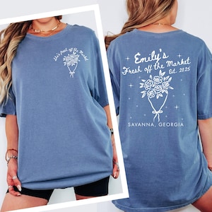 Custom Fresh Off the Market Bachelorette Party Shirts, Floral Bachelorette Party, Personalized Garden Party Bach, Wildflower Bridal Party