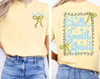 Comfort Colors Fourth Grade Teacher Shirt, Fourth Grade Shirt Custom Fourth Grade Tshirt 4th Grade Team Personalized Teacher 4th Grade Shirt