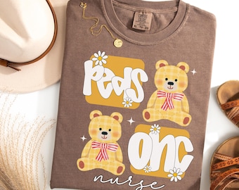 Pediatric Oncology Nurse Shirt, PEDS ONC Nurse T-shirt, Pediatric Oncology Hematology Nurse Gift, Nurse Appreciation Gift, Peds Bear shirt