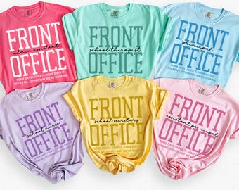 Front Office Crew Shirts, Personalized School Staff T-shirt, Custom Office Staff Team T-shirt,Back to School Front Office Gift, Admin Team