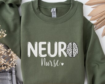 Custom Neuro Nurse sweatshirt, Personalized Brain Anatomy Sweater, Neurology student Grad gift, Neuro Psych ICU, Neurologist Medical School