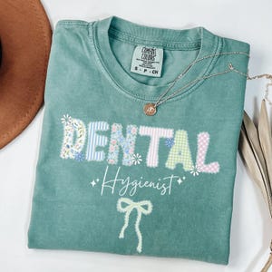 Custom Dentist Heart Comfort colors Shirt, Personalized Dental, Christmas Gift For Dentist, Dental Assistant, Dental Hygienist, Technician