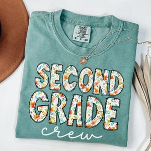 Comfort Colors Second Grade Teacher Shirt, Second Grade Tshirt, Custom Second Grade Tshirt, 2nd Grade Team Tee, Back to School Teacher shirt