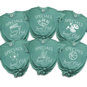 Specials Crew Teacher Comfort Colors Shirts, Matching Elective Teacher Shirts, Teacher , Art, Drams, music, sports, Stem, theatre Sped Tees