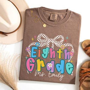 Comfort Colors® Eighth Grade Teacher Shirt, 8th Grade Teacher Shirt, 8th Grade T-Shirt, Eighth Grade Stamp TShirt, Middle School Teacher Tee