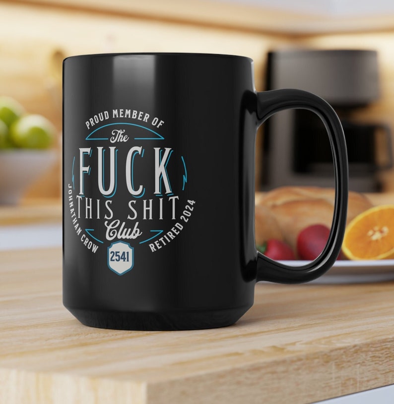 Personalized Thin Blue Line Mug, Retired 2024 Police Officer Coffee Cup