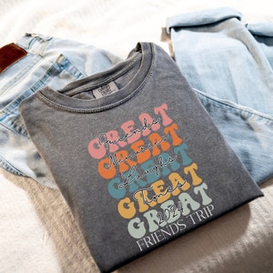 Custom Girls Trip, Personalized Friends Vacation T Shirt 2024 Gift,Custom Destination Matching Tee,Friends Travel Outfit,Friends Squad shirt