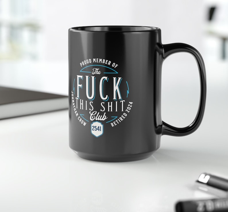 Personalized Thin Blue Line Mug, Retired 2024 Police Officer Coffee Cup