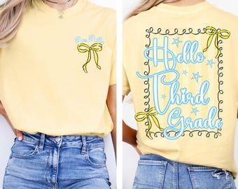 Comfort Colors Third Grade Teacher Shirt, Third Grade Shirt Custom Third Grade Tshirt 3rd Grade Team Personalized Teacher 3rd Grade Shirt