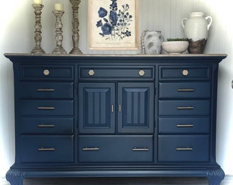 SOLD SOLD SOLD Blue Buffet Style Dresser