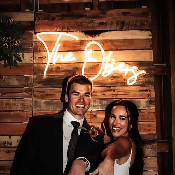 Neon Sign Custom Wedding,Last Name Sign Wedding Decor,Family Name Sign,Personalized Gifts,Home Decor and Gifts,Wedding Gifts,Engagement Gift