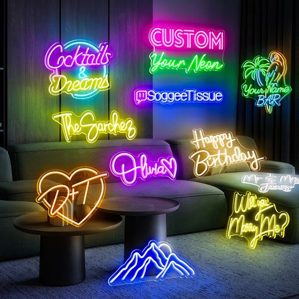 Create Your Neon Logo, Custom Neon Sign,Neon Wall Art, Neon Sign,Business Neon Sign,Led Neon Sign,Neon Light Sign