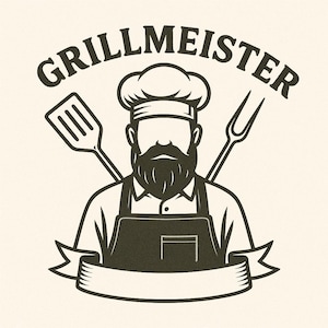 Fichier de traceur Grill Master Grilling BBQ mâle - Fichier SVG et PNG